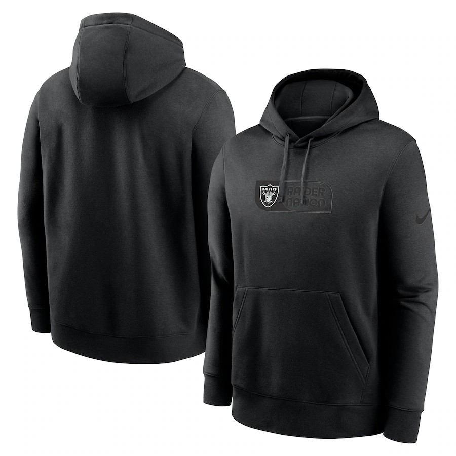 Men las vegas raiders black style 4 2024 NFL hoodie